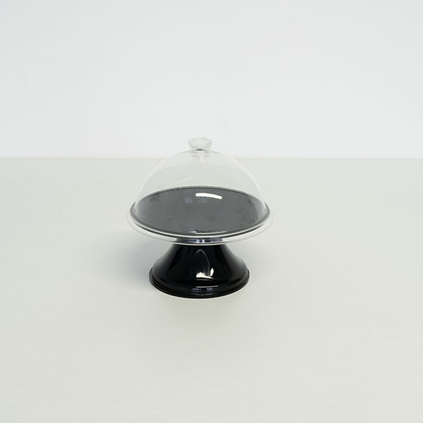 ROUND CAKE STAND BLACK METHACRYLATE diam. cm. 18.5X10 2