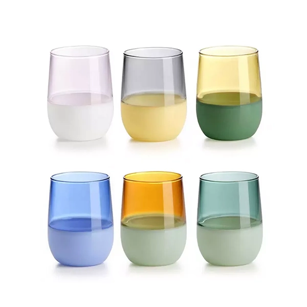 6-PACK UNAMETA' BICOLOR WATER GLASSES, 32cl - ASSORTED COLORS