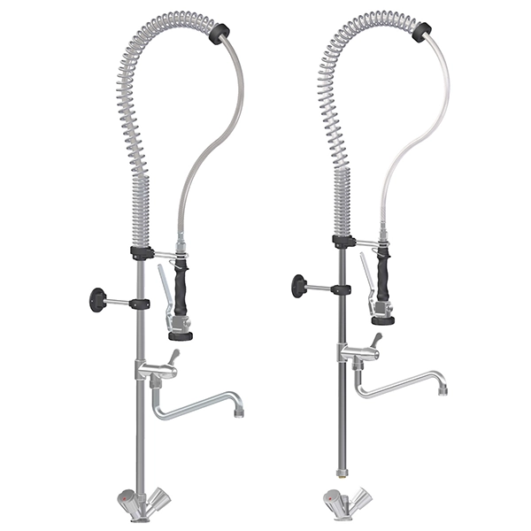 SHOWER GROUP MOD. STAR WITH SINGLE-HOLE TAP WITH TWO HANDLES AND CENTRAL ADJUSTABLE SPOUT