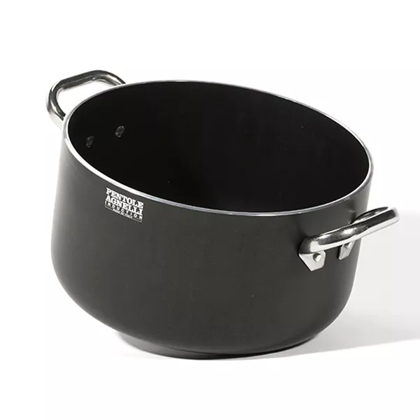 HIGH INDUCTION SAUCEPAN AL-BLACK 2 HANDLES cm. 32x17