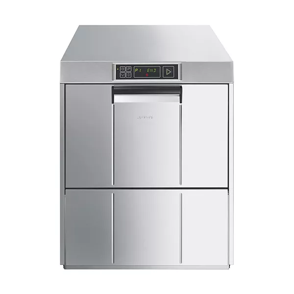 SMEG GLASSWASHER NUOVA EASYLINE MOD. UG515DSL-1 FRONT LOADING BASKET 50x50 - WITH INTEGRATED DOSERS AND AUTOMATIC SOFTENER - DIM. cm.60x60x72H