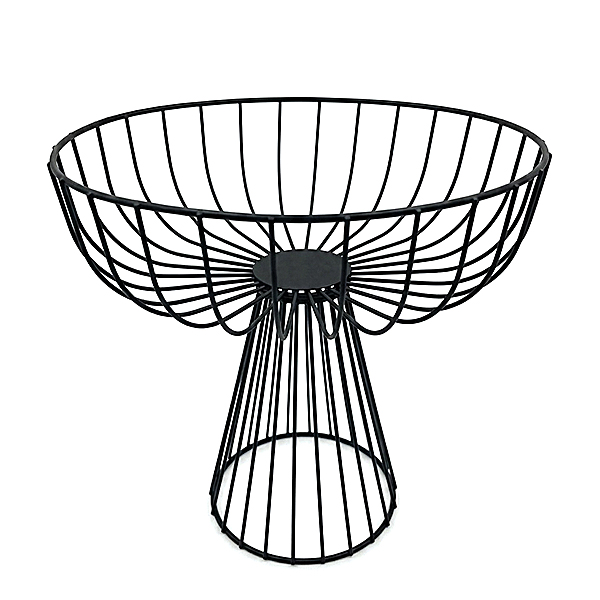 CALEIDO CHARCOAL COLORED TALL WIRE BASKET