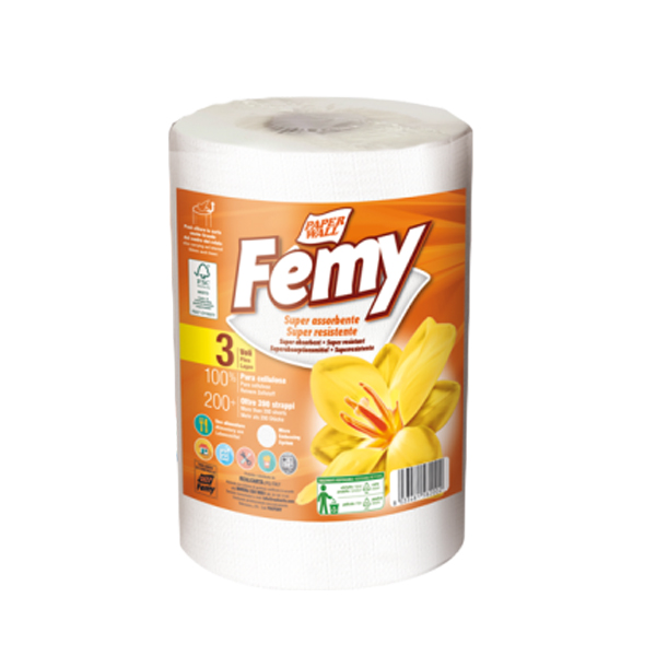 FEMY MULTIPURPOSE EMBOSSED PAPER ROLL 50m