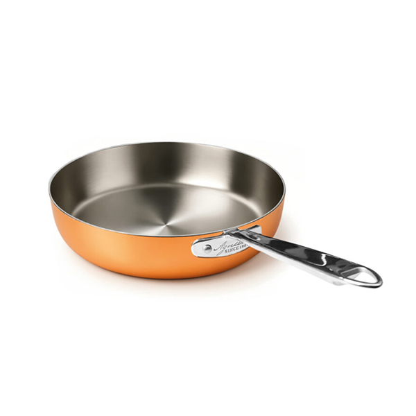COPPER INDUCTION PAN 1 STAINLESS STEEL HANDLE cm. 28x5