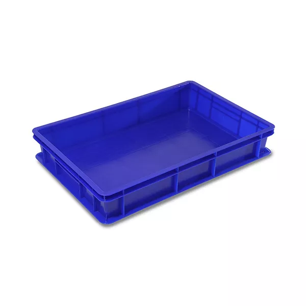 STACKABLE PLASTIC SERVICE BOX BLUE COLOR 60x40x7 cm 12 lt.