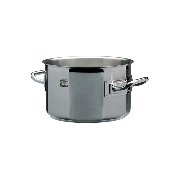 HIGH STAINLESS STEEL CASSEROLE 2 HANDLES cm. 16x11