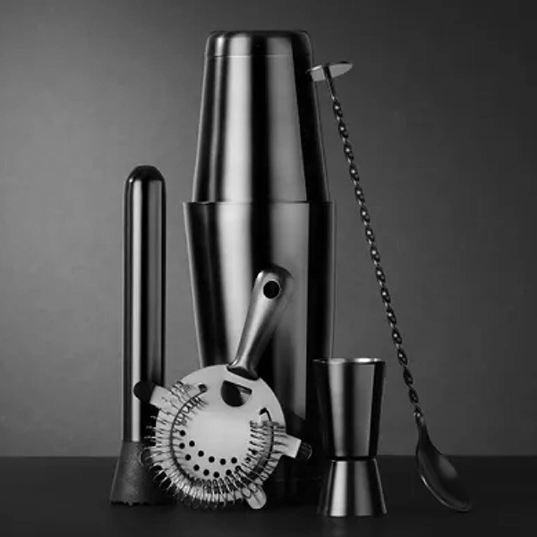 SET 5 pcs. BLACK PROFESSIONAL BAR KIT IN TUBE