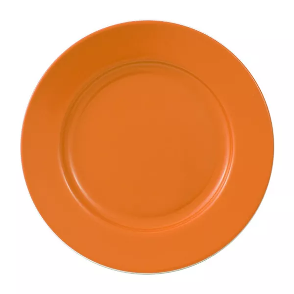 FLAT PLATE WITH FLIP IN MELAMINE F235 ORANGE diam. 23.5 cm