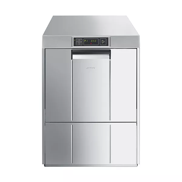SMEG NEW EASYLINE DISHWASHER MOD. UD515DS-1 FRONT LOADING BASKET 50x50 - WITH INTEGRATED DOSERS AND AUTOMATIC SOFTENER