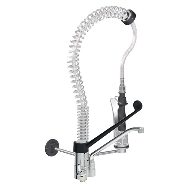 MIGNON H600 SHOWER GROUP WITH RAISED SINGLE-HOLE MIXER FOR LARGE SYSTEMS