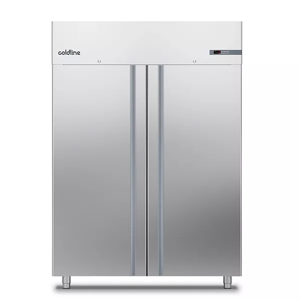 COLDLINE SMART 1400 LT REFRIGERATED CABINET. GN 2/1 TEMP. -2/+8°C - DIM. mm.1480x815x2085H MOD. A140/2ME GAS-R290