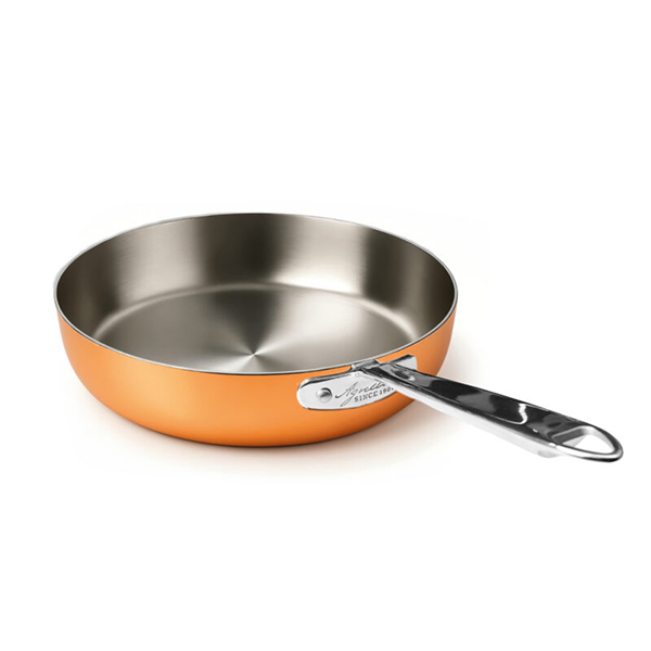 INDUCTION COPPER PAN 1 STAINLESS STEEL HANDLE cm. 32x5.5