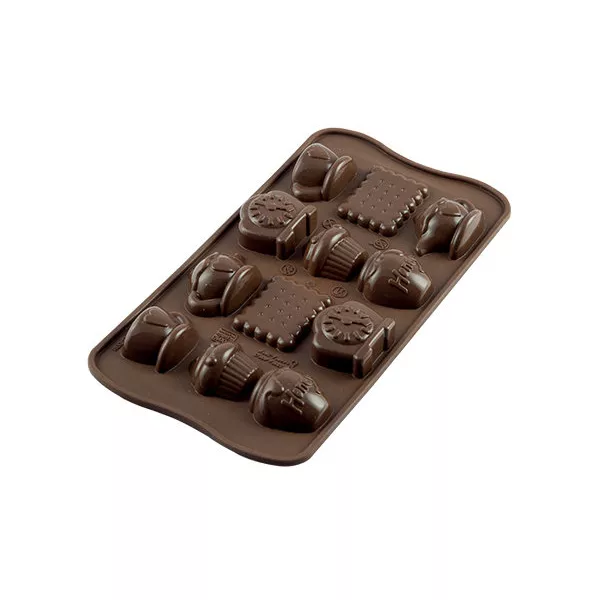 EASY CHOC TEA TIME SHAPE OF 12 PROFESSIONAL SILICONE VARIOUS SIZES