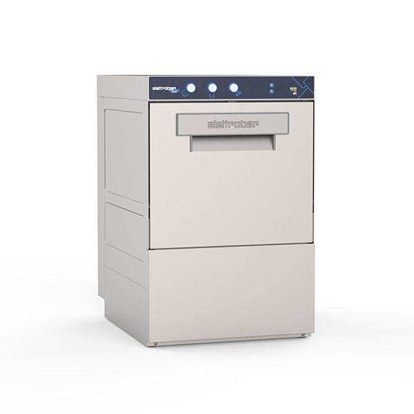 ELECTRIC GLASSWASHER WITH 39x39 BASKET mod. FAST 440D WITH INTEGRATED DISPENSERS - DIM. cm.43.6x53.5x67H SINGLE PHASE 230V POWER. 3.2 kW.