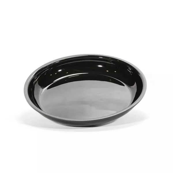 BLACK ROUND METHACRYLATE DISH, diameter 32x4.5 cm